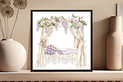 Watercolor Rococo Florals Clipart, an Illustration by DreamCafeArt (Thumbnail 5 of 5)