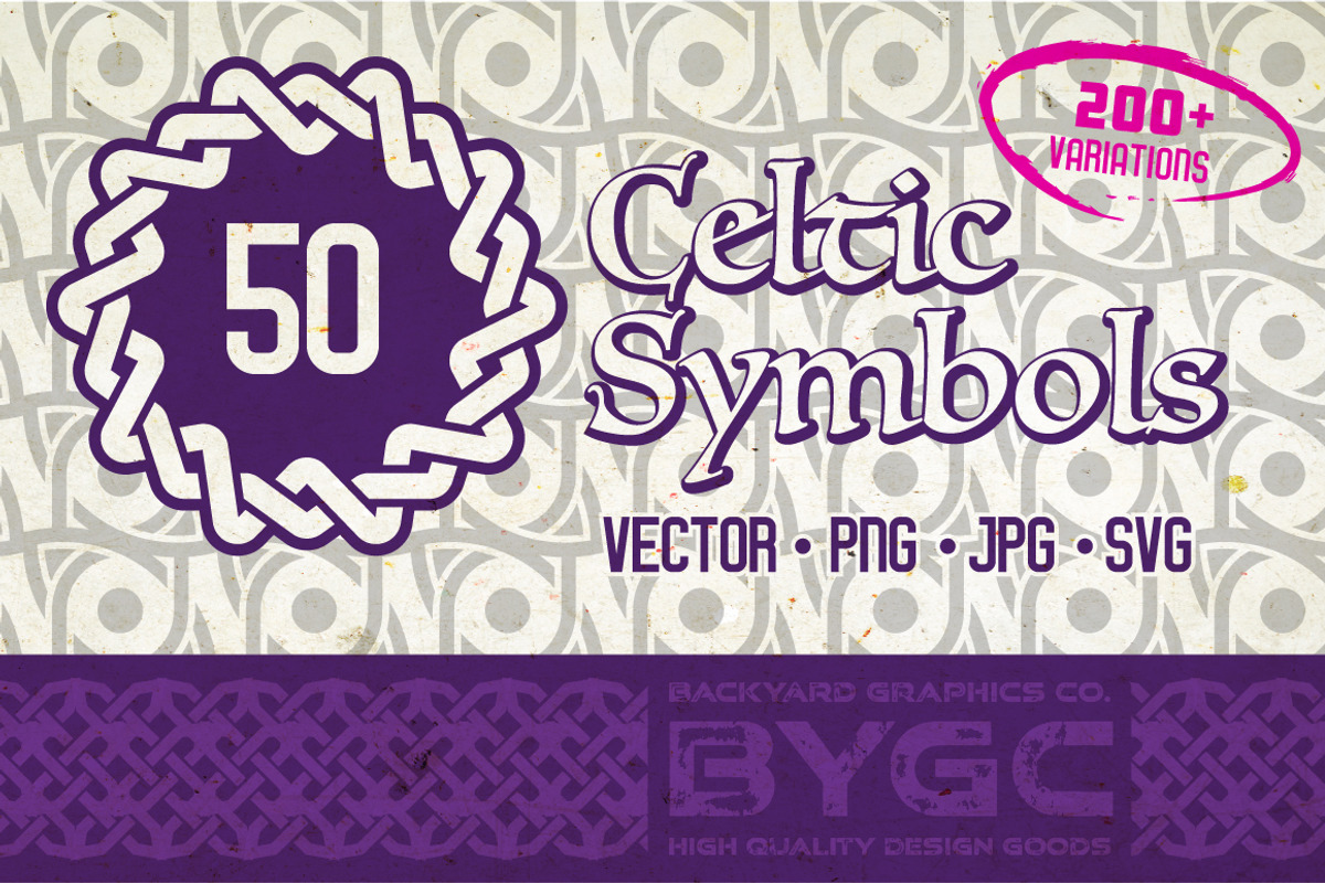 Celtic Knot Style Symbols, an Object Graphic by BackYard Graphics Co. (Photo 1 of 10)