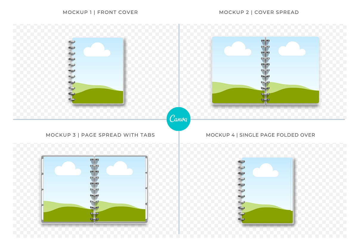 Big Happy Planner Canva Mockup, a Books & Magazine Mockup by Mockup Scene (Photo 4 of 12)