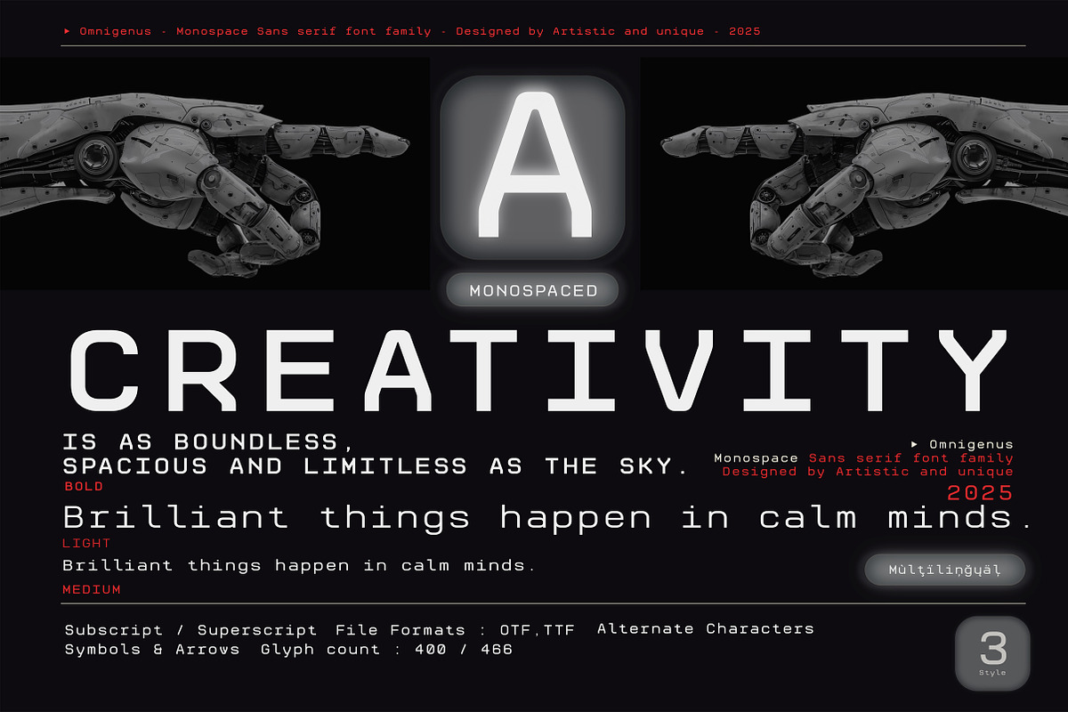 Omnigenus - Monospace Sans serif, a Sans Serif Font by Artistic & Unique (Photo 9 of 15)