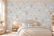 Cute Animals Nursery Wallpaper, a Wallpaper Graphic by by creative paper (Thumbnail 6 of 12)