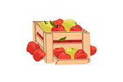 Fruit & vegetables boxes set, banner, a Food Illustration by PaperTrident (Thumbnail 10 of 13)