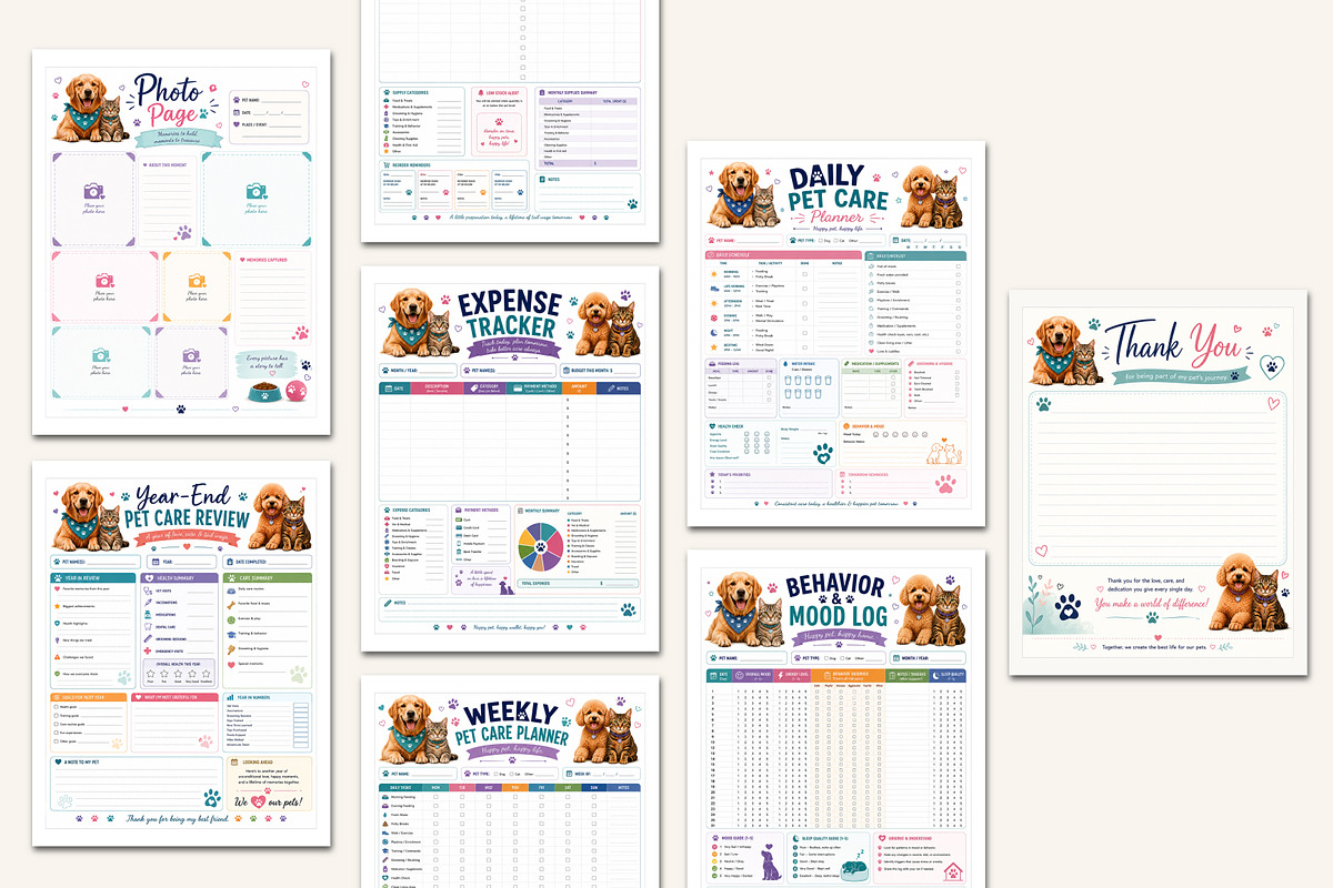 2027 Pet Care Planner, a Stationery Template by Designmela01 (Photo 4 of 5)