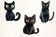Black Cat Clipart Sublimation, an Illustration by Libby Wishes (Thumbnail 3 of 6)
