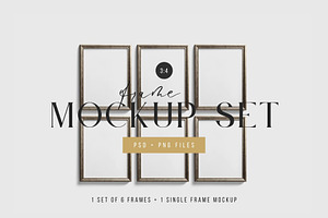 3:4 Metallic Frame Mockup Set 07