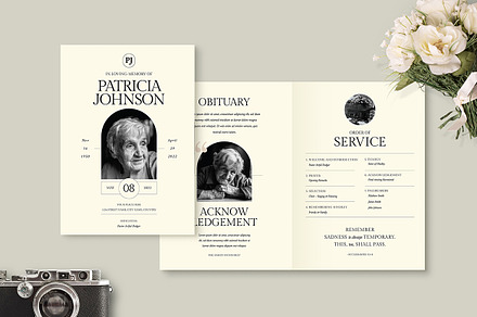 Funeral Program Template, an Invitation Template by Vynetta