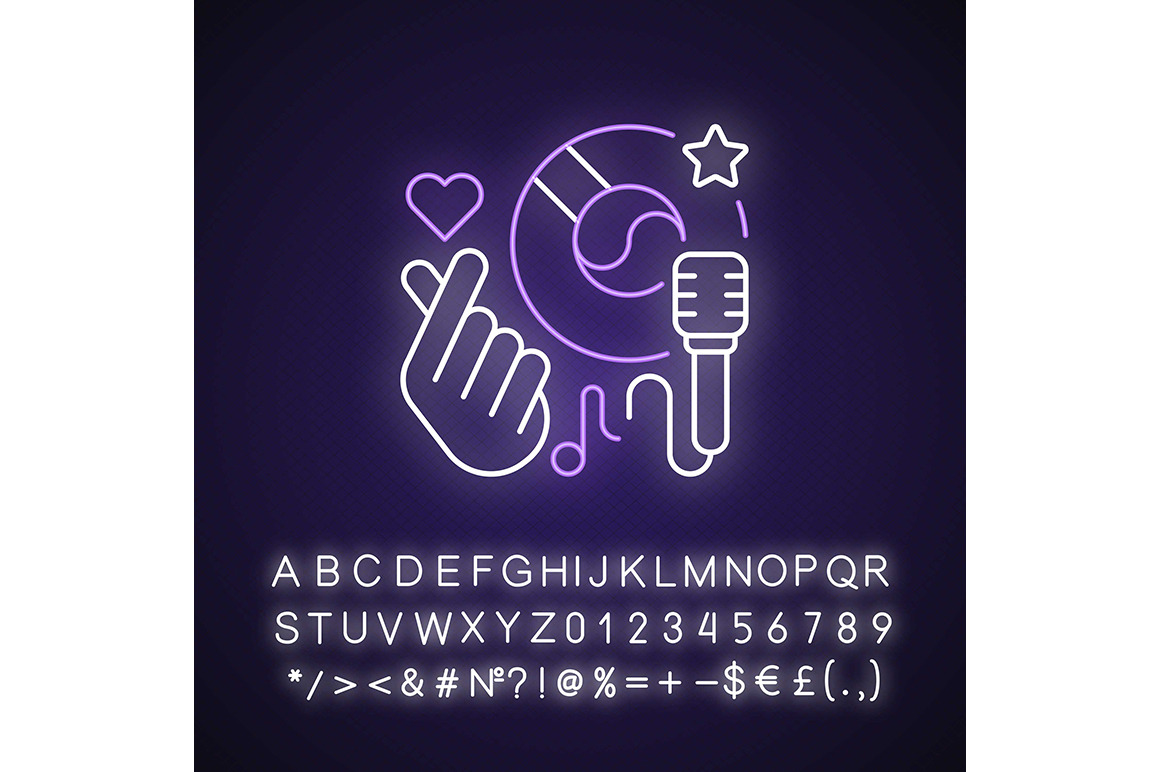 K pop neon light icon, an Outline Icon by IMG Visuals