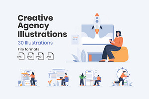 Creative Agency Illustrations, a Templates & Theme by Triangle Squad