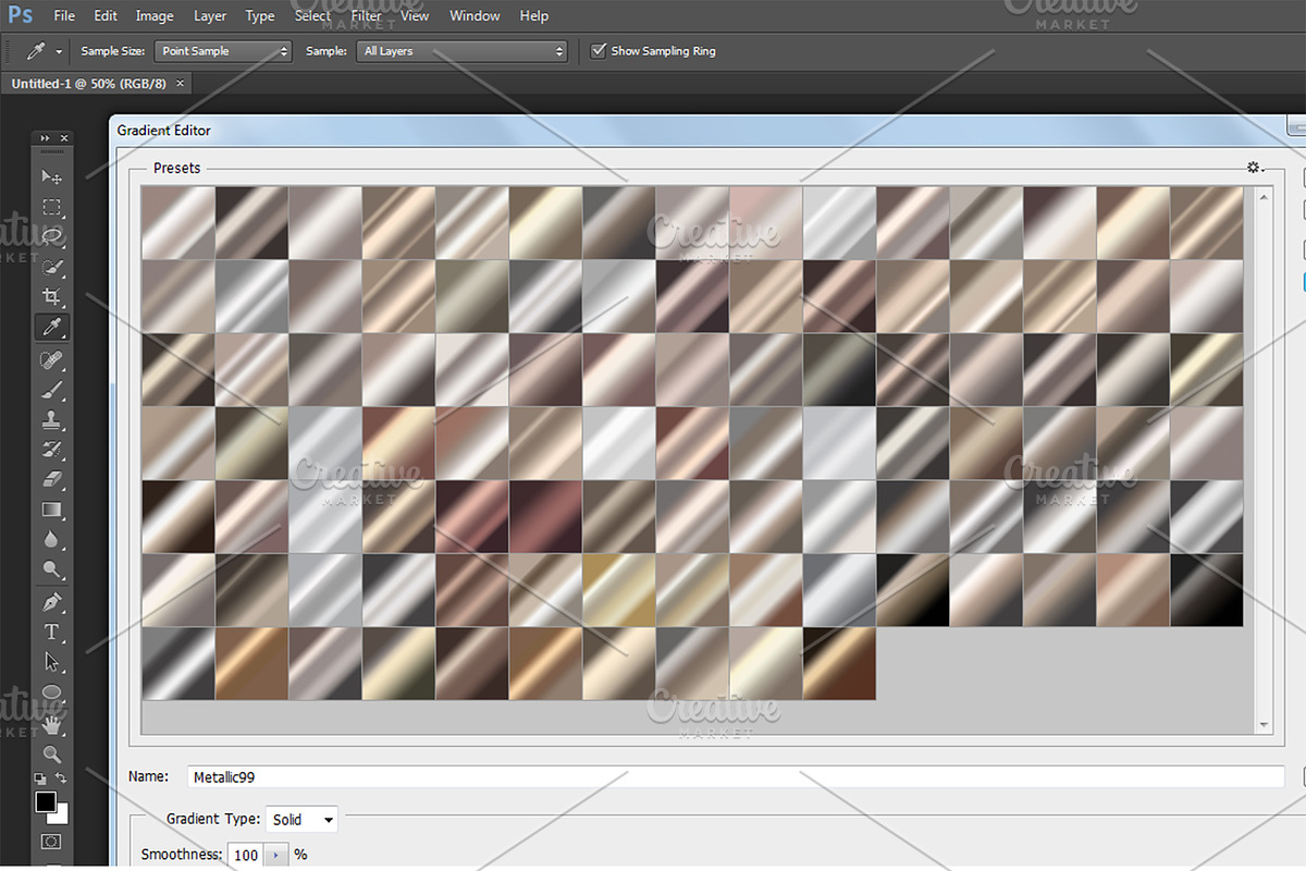 Metallic Bronze Gradients AI GRD ESP, a Gradient Add-On by Juksy (Photo 2 of 2)