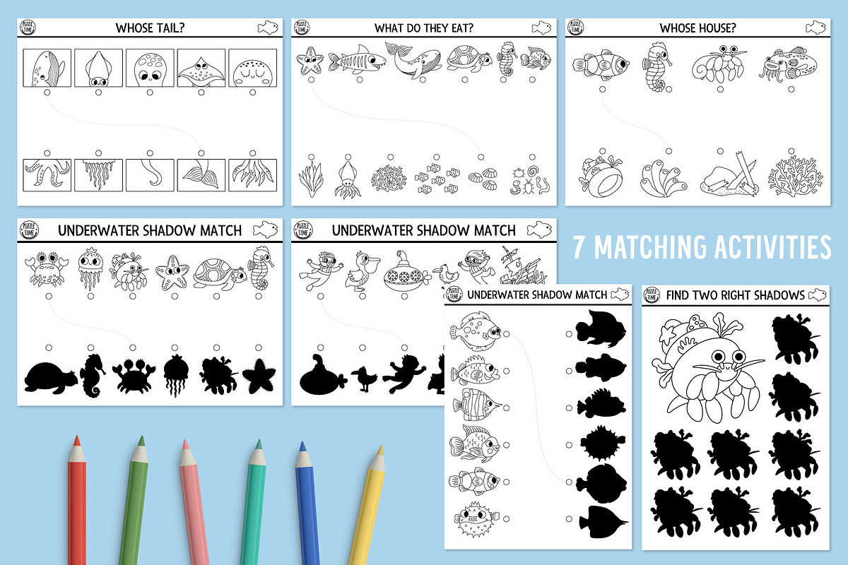 Under the sea coloring games, an Education Illustration by Lexi Claus (Photo 4 of 16)