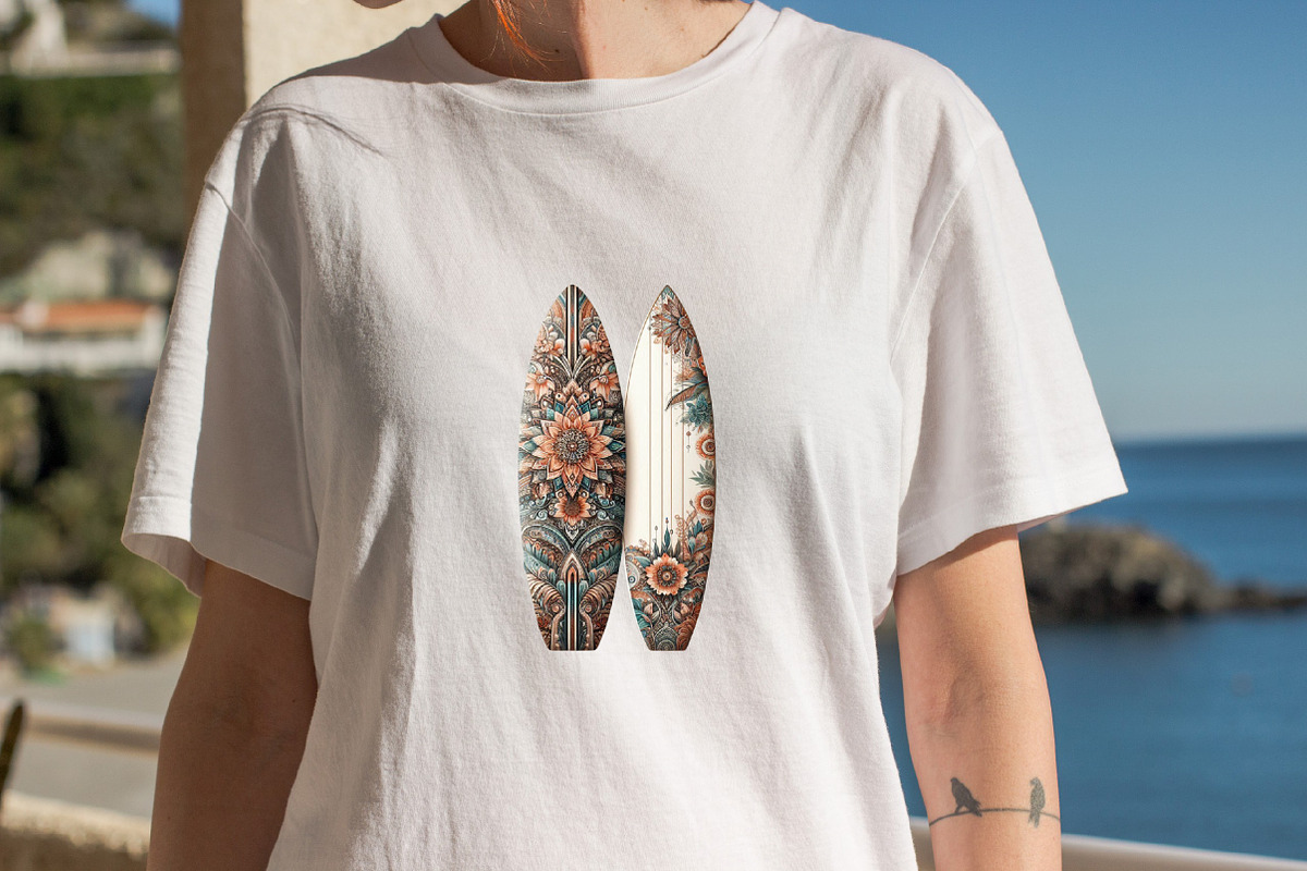 Boho Summer Sublimation Clipart Bund, an Illustration by SVGArt (Photo 6 of 8)