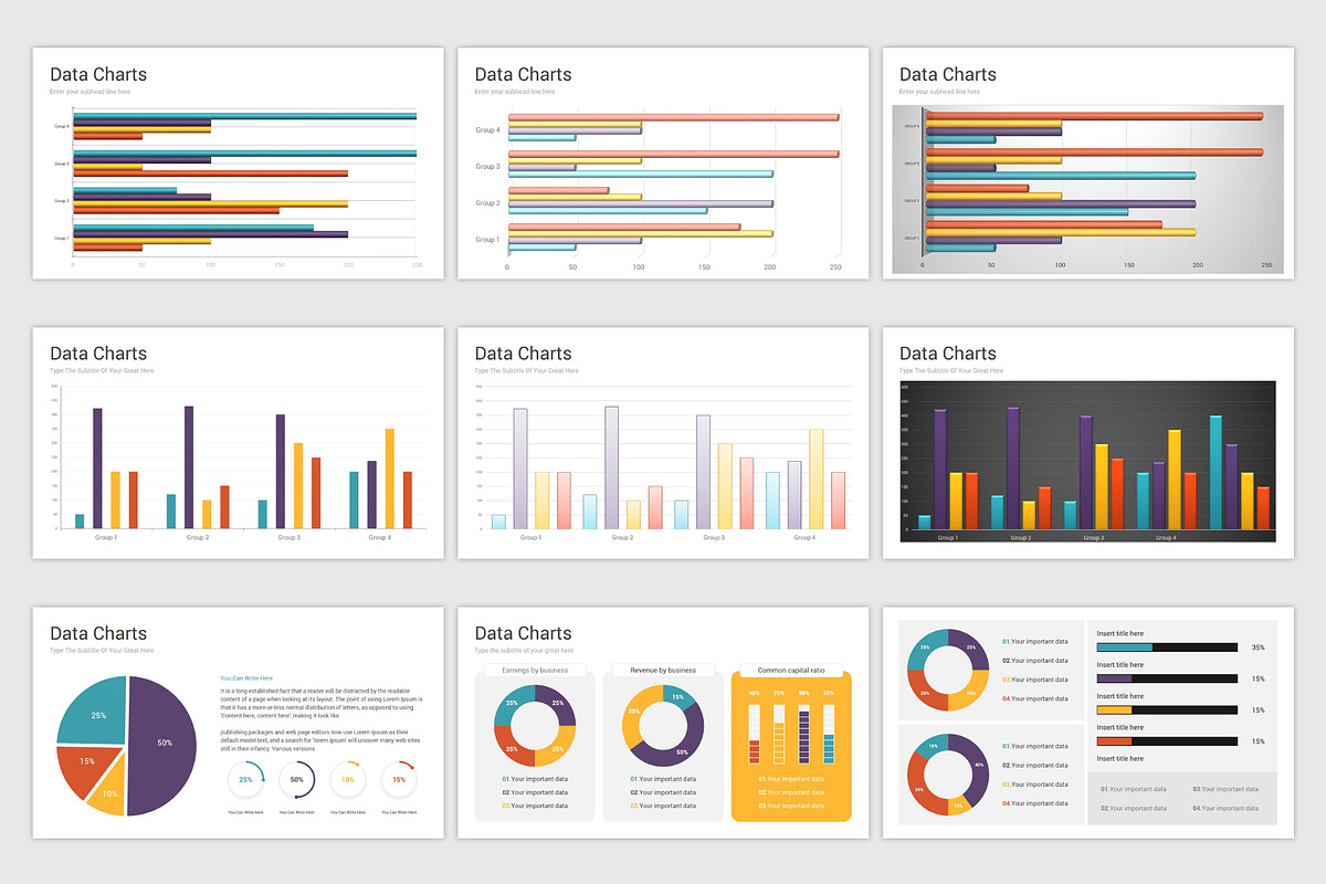 Data Charts PowerPoint Template, a Marketing Template by SlideOne (Photo 5 of 10)