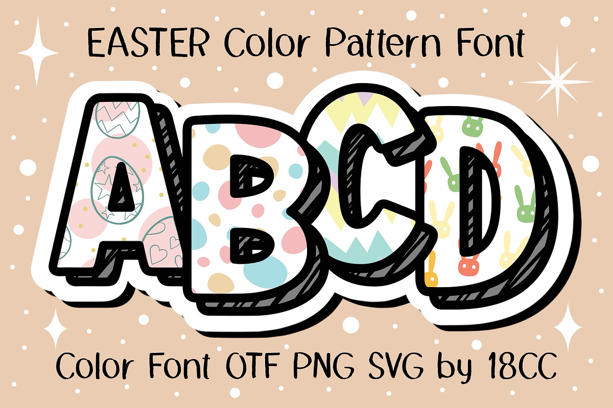 Easter OTF PNG SVG, a Symbol Font by DREAMs Soul G. (Photo 1 of 6)
