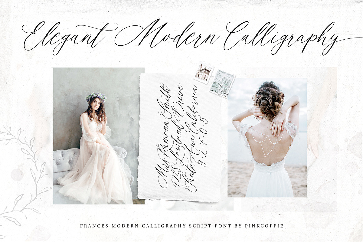 Frances | Modern Calligraphy Script, a Script Font by Pink Coffie (Photo 3 of 11)
