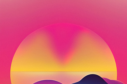 Modern colorful abstract shapes. 80s