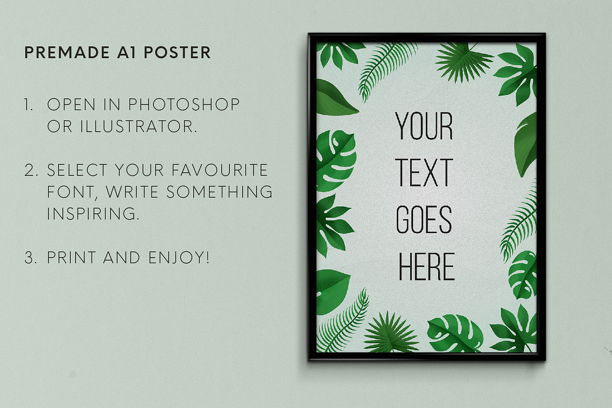 Green fever - trendy plants, an Object Graphic by Anchors_and_Curves (Photo 6 of 6)