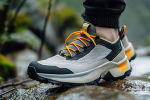 Trail sport shoes for men, designed for rugged outdoor adventure, a Sports & Recreation Photo by AlyaAnd