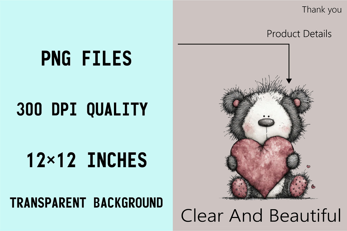 Whimsical Valentine Baby Animals Cli, an Illustration by SVGArt (Photo 3 of 7)