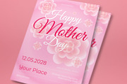 Pink Gradient Mother's Day Flyer Set, a Flyer Template by graphicook (Thumbnail 2 of 3)