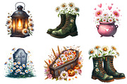 Daisy Flower & Halloween Clipart, an Illustration by DreamArtGraphic (Thumbnail 4 of 4)