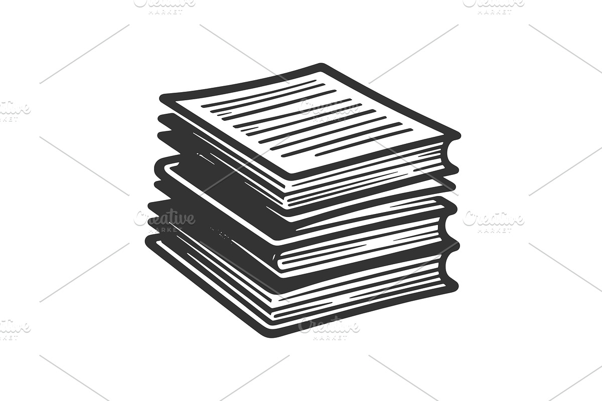 Stack of Documents and Papers, an Object Illustration by AlexArt