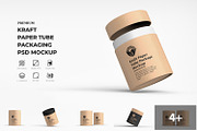 Kraft Cylindrical Tube Package Box, a Packaging Mockup by Ram Studio LLC (Thumbnail 1 of 16)