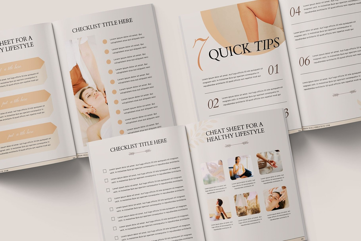 LINEA Wellness Ebook Template CANVA preview 7