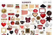 Love Editorial Collage Kit - 200 PNG, an Object Graphic by DreamoraArt (Thumbnail 4 of 10)