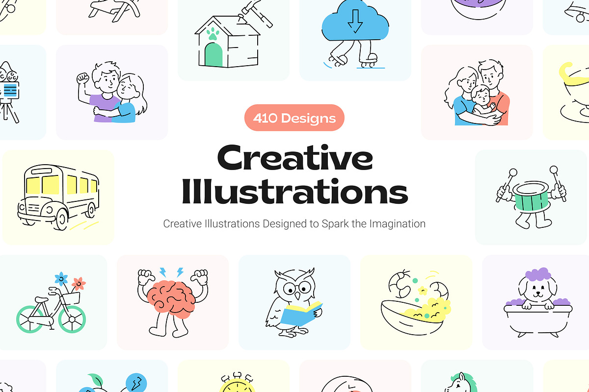 410 Creative Illustrations, an Object Illustration by Brickclay (Photo 1 of 18)