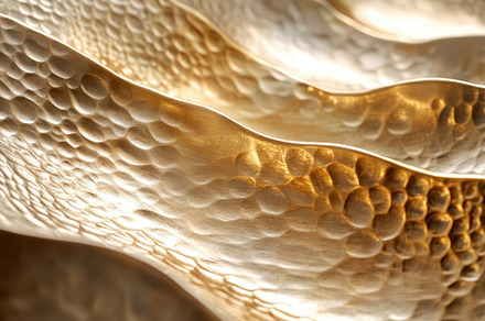 Hammered gold surface with depth, a Photo by Pavel_design