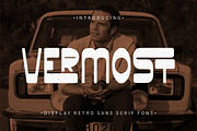 Vermost - Display Retro Sans Serif, a Sans Serif Font by PutraCetol Studio (Thumbnail 1 of 11)
