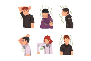 Stinky Man and Woman Character, a Person Illustration by TopVectors