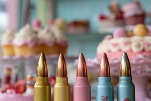 A colorful display of decorative bullet-shaped crayons in pastel colors, arrang, an Arts & Entertainment Photo by Textures & Backgrounds