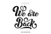 We Are Back lettering, an Object Graphic by GarryKillian (Thumbnail 1 of 9)