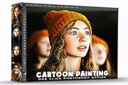 Ultra Cartoon Paint Photoshop Action, an Action Add-On by one-touch (Thumbnail 1 of 10)