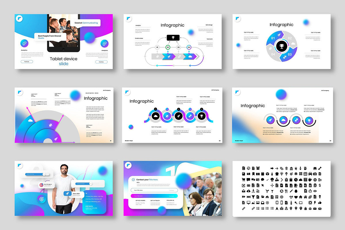 Shared – Business PowerPoint Templat, a Presentation Template by Dens Creative Studio (Photo 5 of 6)