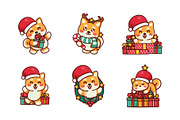 Set Shiba Christmas, an Illustration by Jaysx1 (Thumbnail 1 of 7)