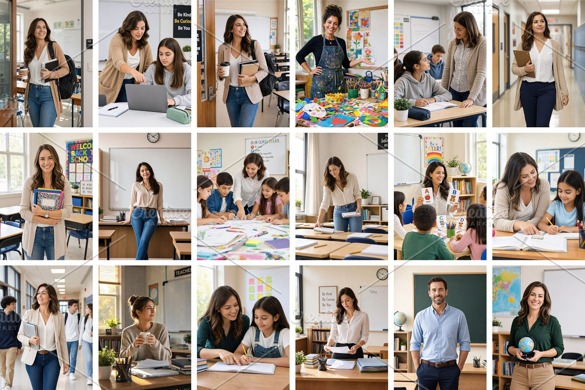School Teacher Stock Photo Bundle, a Person Photo by Selenique Studio (Photo 8 of 8)