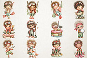 Whimsical Boy Snorkel Summer Clipart, an Illustration by RobertsArt (Thumbnail 2 of 5)