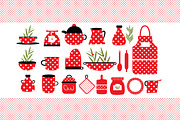 PolkaDot Kitchen Clipart & Patterns, an Illustration by KatjaPotokar (Thumbnail 2 of 3)