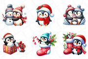 Cute Christmas Penguin Clipart, an Illustration by DreamPrint404 (Thumbnail 2 of 4)