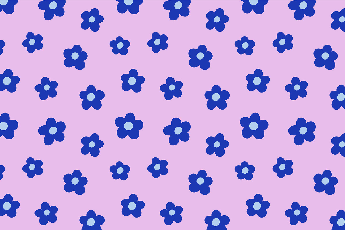 Groovy flowers on seamless patterns, a Pattern Graphic by Good Studio (Photo 3 of 10)