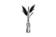 Pampas Grass Bottle Vase Bundle, an Illustration by Gaye Art (Thumbnail 18 of 31)