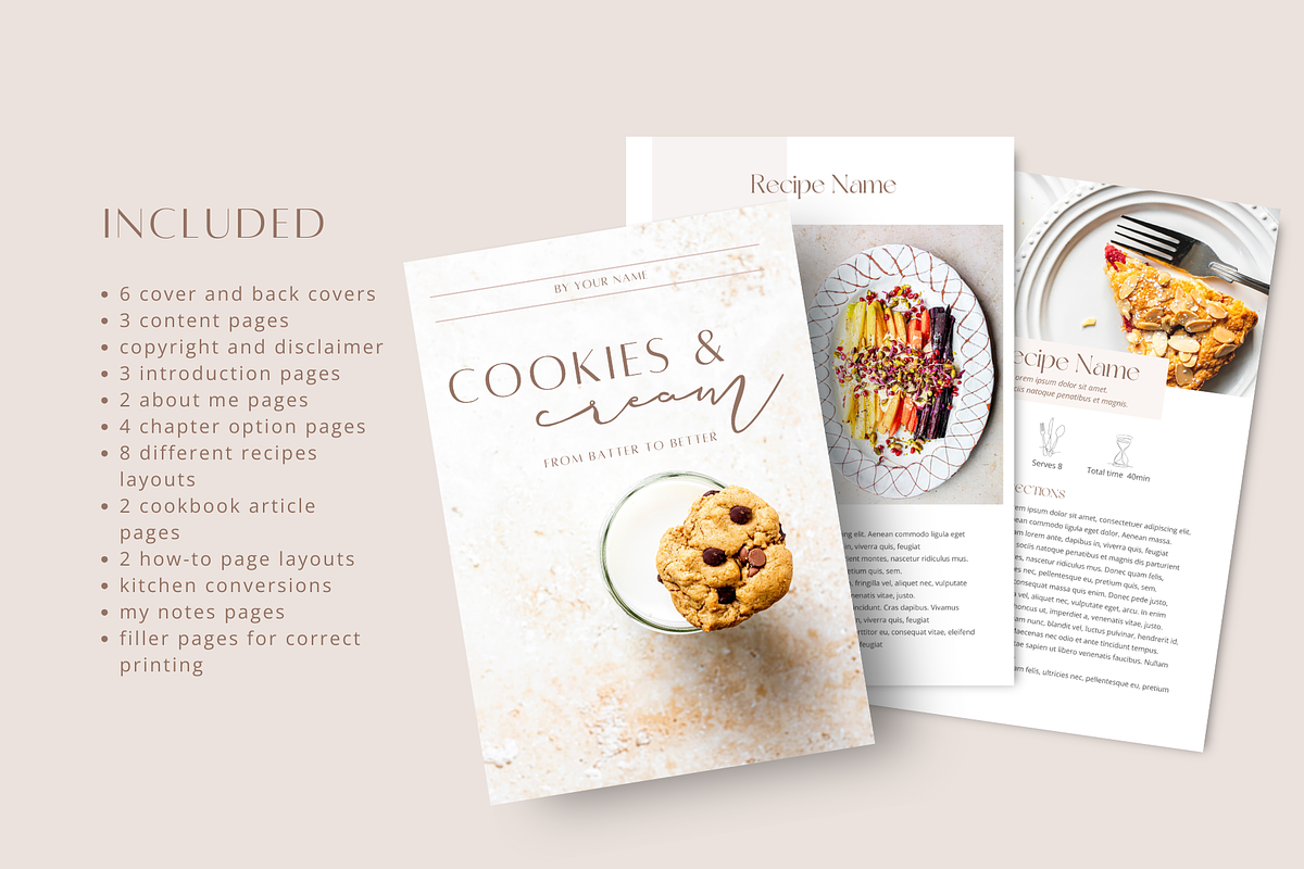 Cookbook Template CANVA, a Templates & Theme by Marianne Design Co (Photo 2 of 8)