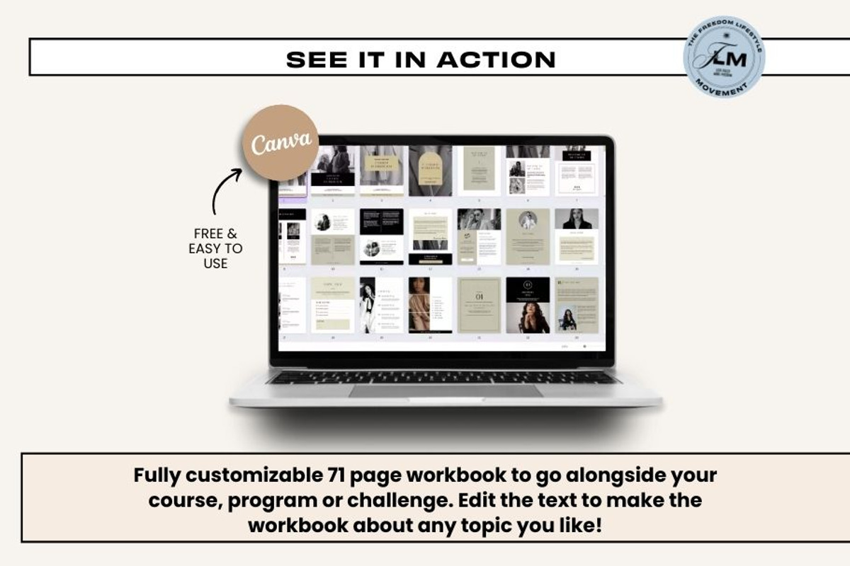 Course Workbook - Luxury CEO, a Social Media Template by Freedom Business Shop (Photo 2 of 11)