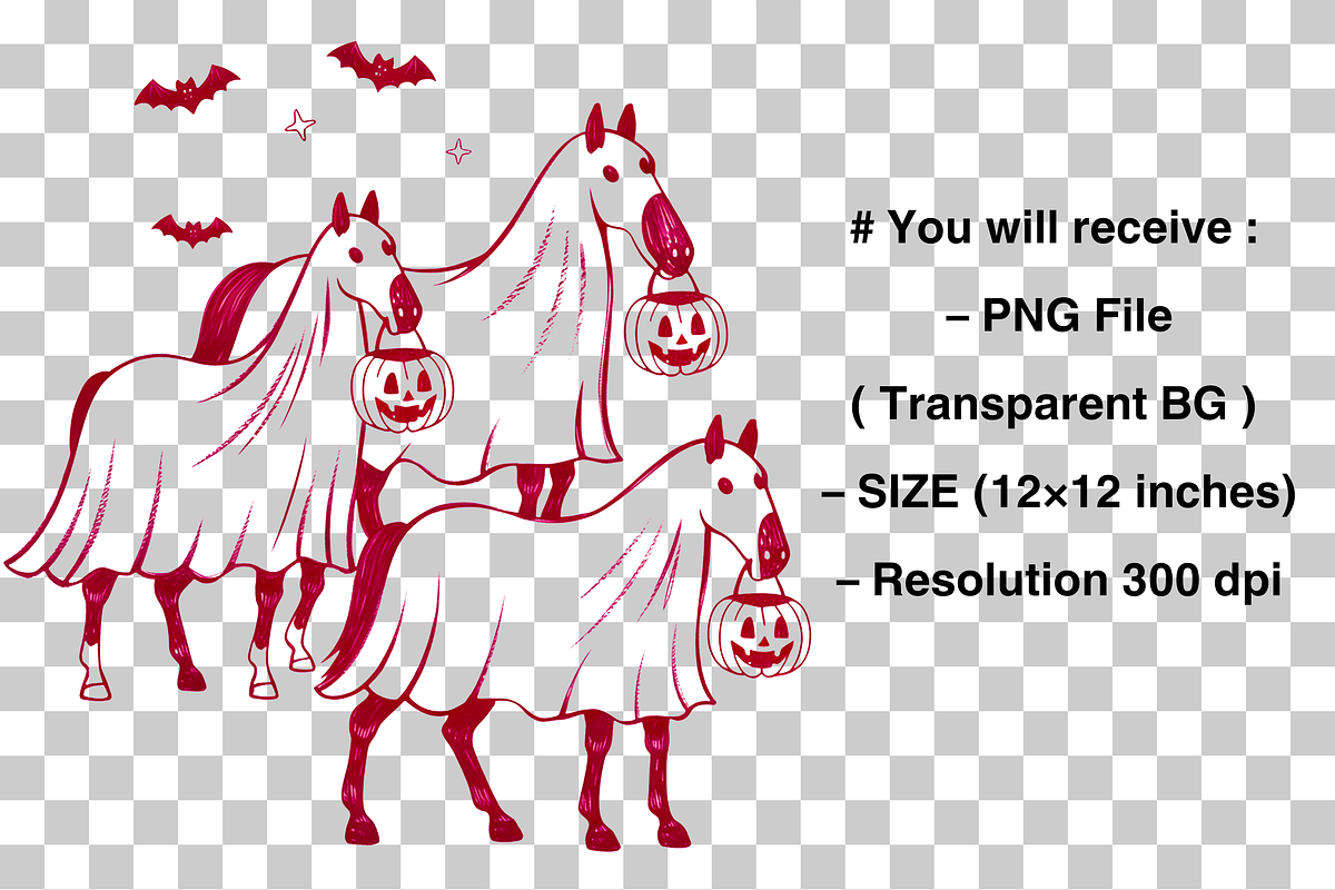 Cowboy Ghost Horse PNG, a Graphic by Clipart Bloom (Photo 2 of 2)