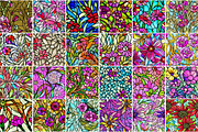 25 stained glass flowers pattern, a Pattern Graphic by jannatulpakhi (Thumbnail 2 of 3)