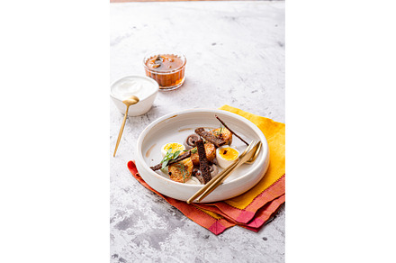 Breakfast with pickled herring, new