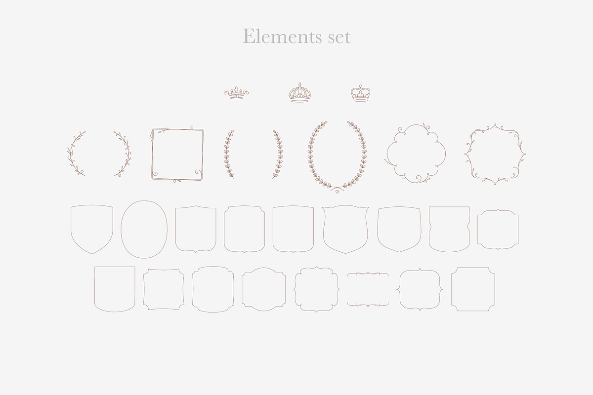 Royal Wedding Monograms font family, a Script Font by kaer_shop (Photo 10 of 10)