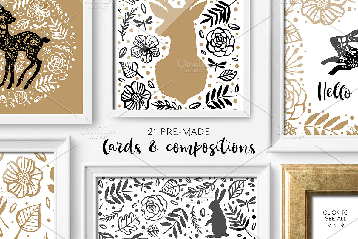 400+ Hand drawn Nature Elements Pack, an Animal Illustration by kite-kit (Photo 4 of 10)